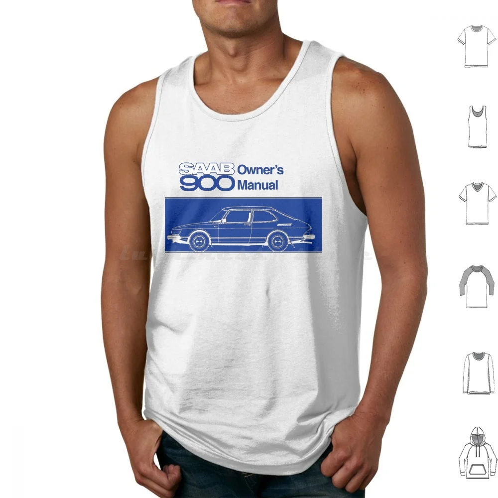 

Saab 900-Owner's Manual Tank Tops Print Cotton Saab 99 Saab 900 Swedish Car Cars 1960s 1970s 1980s 60s 70s 80s Saab Turbo