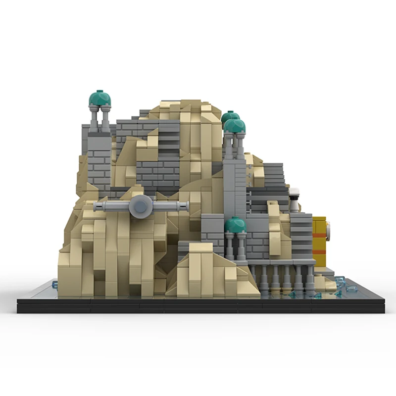 Street View Monument Valley-The Descent Middeleeuws Kasteel MOC Bouwstenen Villa Model Diy Baksteen Educatief Speelgoed Geschenken 1261PCS