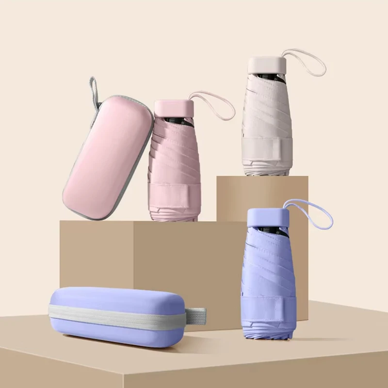 Xiaomi MIJIA UPF50+ Mini Compact Pocket Umbrella for Women Light 5 Folding Sun Protection Sun and Rain Small Card Bag Umbrellas