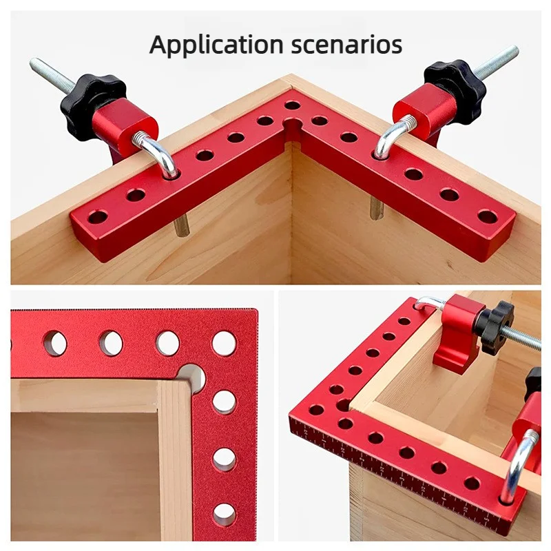 120/140mm Woodworking Corner Clamps Right Angle Ruler 90 Degree L-shaped Auxiliary Square Aluminium Positioning Plates Fixing