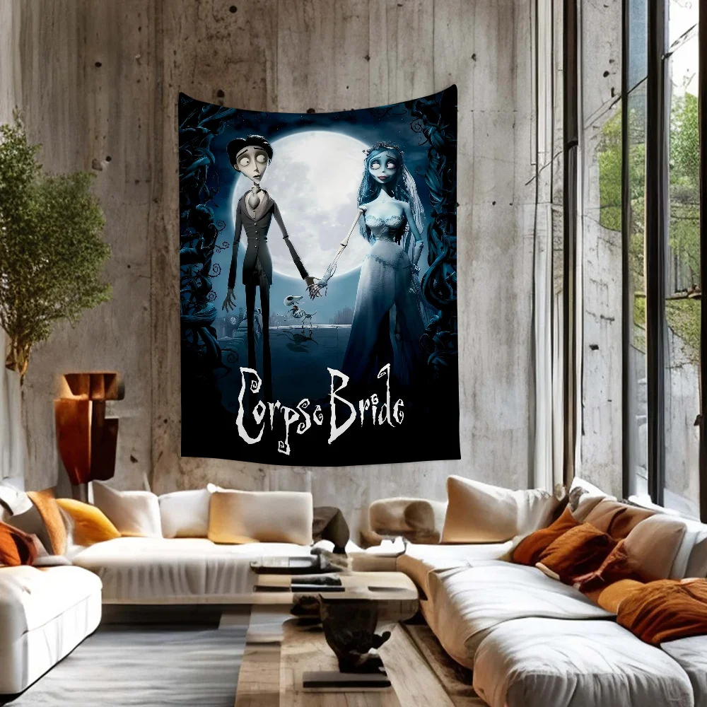 Corpse Bride Chart Tapestry Bohemian Wall Tapestries Mandala Wall Art Decor