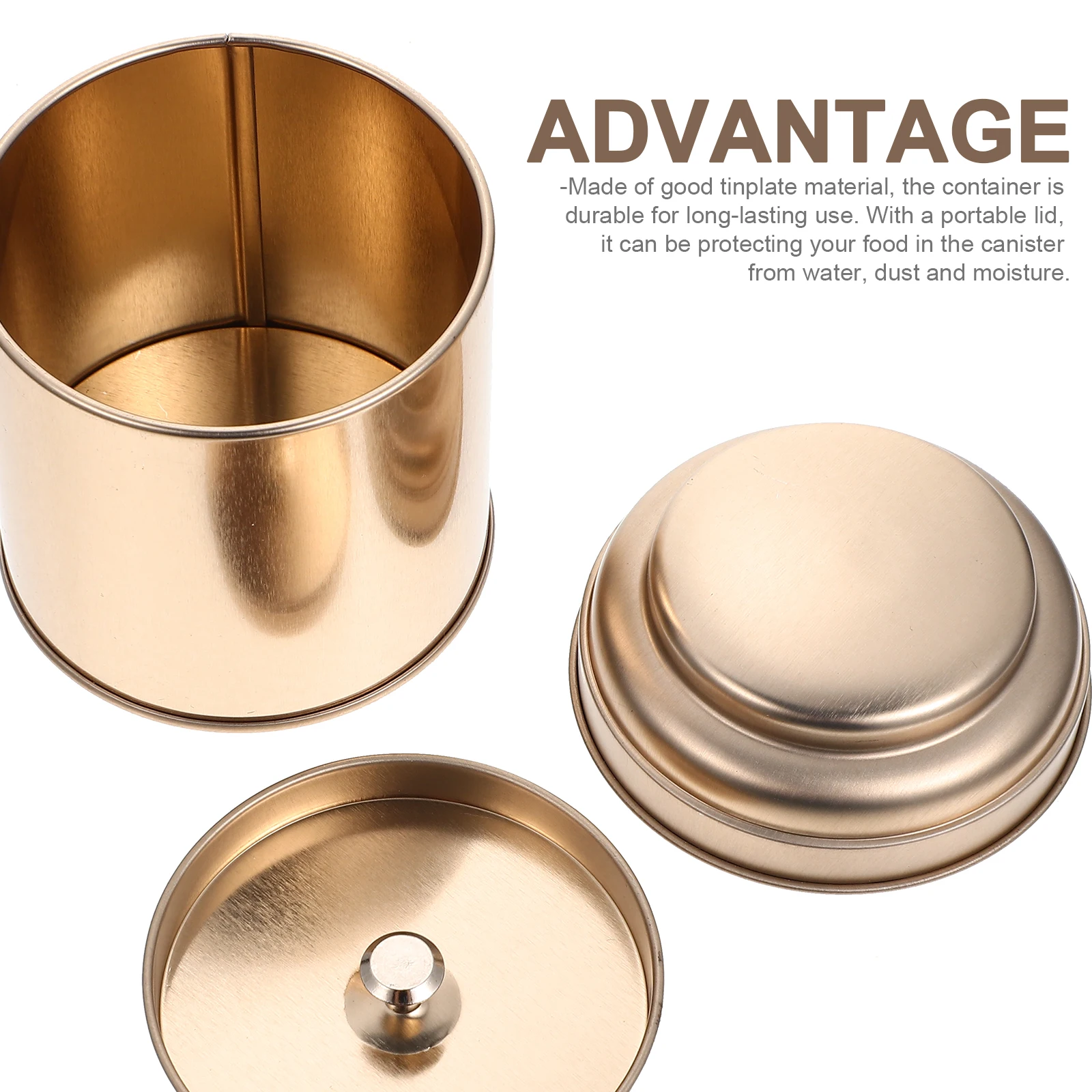 

3pcs Portable Tea Canister Set Tin Jars For Tea Leaves Snacks Storage Dustproof Household Container Jar Aroma Holder Rose