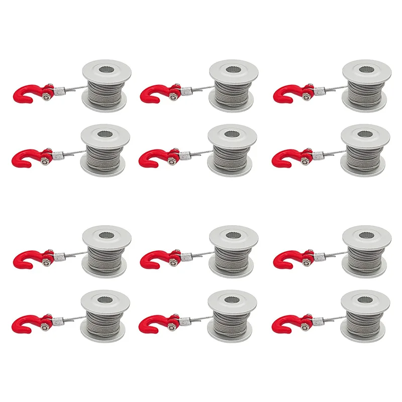 12PCS 25T 스티어링 기어 서보 윈치 휠 드럼 1/10 RC 크롤러 자동차 Traxxas TRX4 Axial SCX10 90046 D90 D110 Tamiya-[A17I]