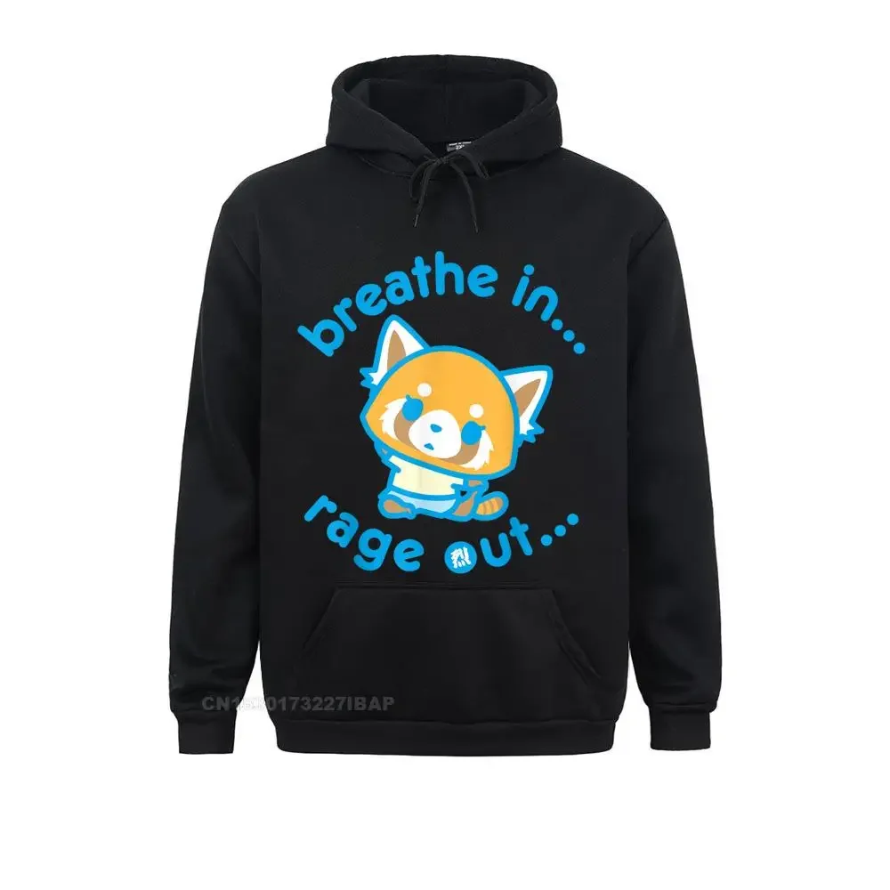 Aggretsuko Yoga Breathe In Rage Out Hoodie Youthful Cool Long Sleeve Autumn Hoodies 2021 Popular Sportswears Men Sweatshirts