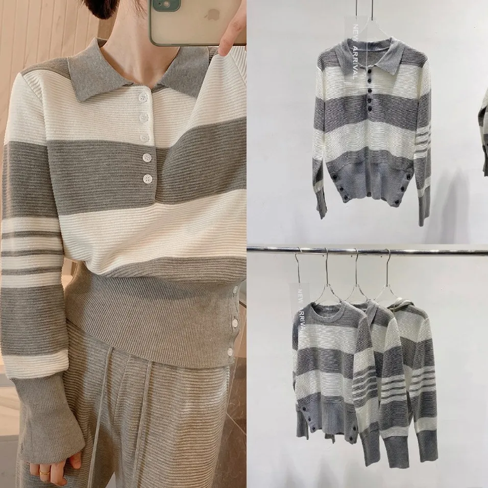 

High-End Wool Blend Color Blo Knitted Sweatirt Women's Casual Long Sve Overhead Top Comfortable Versatile Wool Knitwear