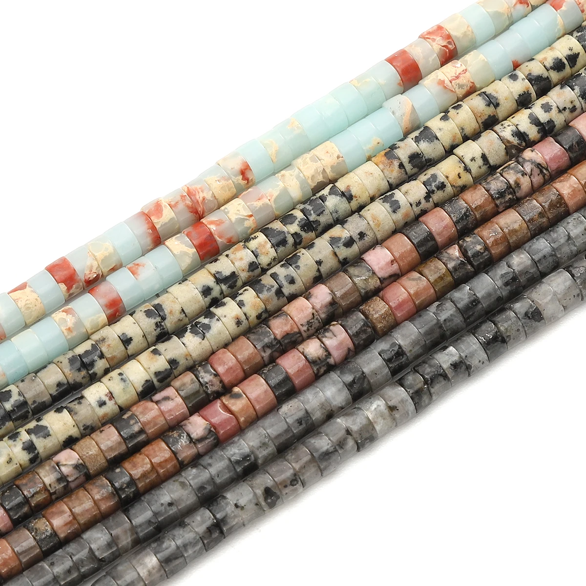 

4x2mm 20pcs Natural Tube Stone Beads Spacer Gemstone Beads for Jewelry Making DIY Bracelet Earrings Necklaces Accessories