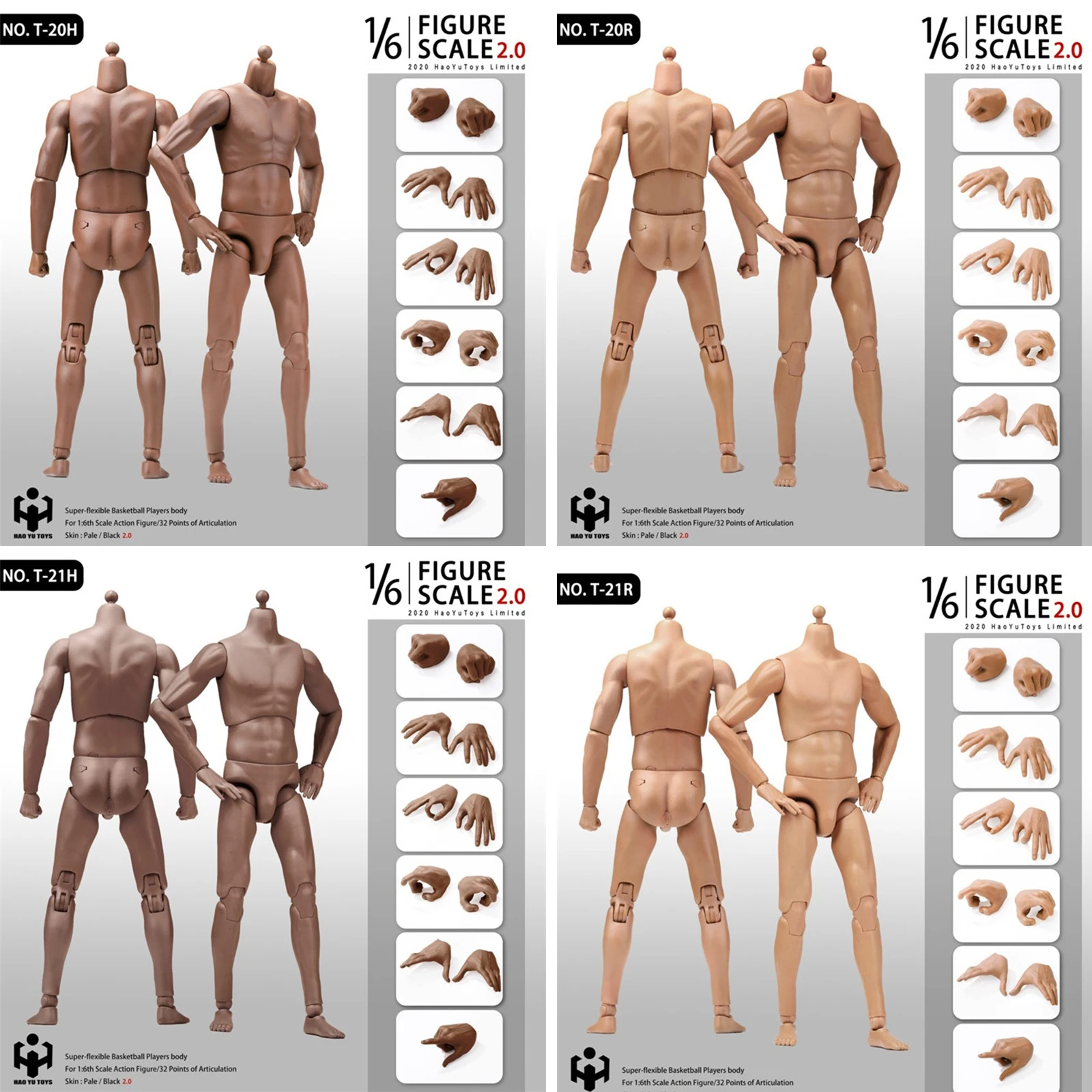 HaoyuToys T-20 T-21 T-01 1/6 Male Super Sports Muscle Articulated Tbleague M36 Body Action Figure Super Flexible Joint Body