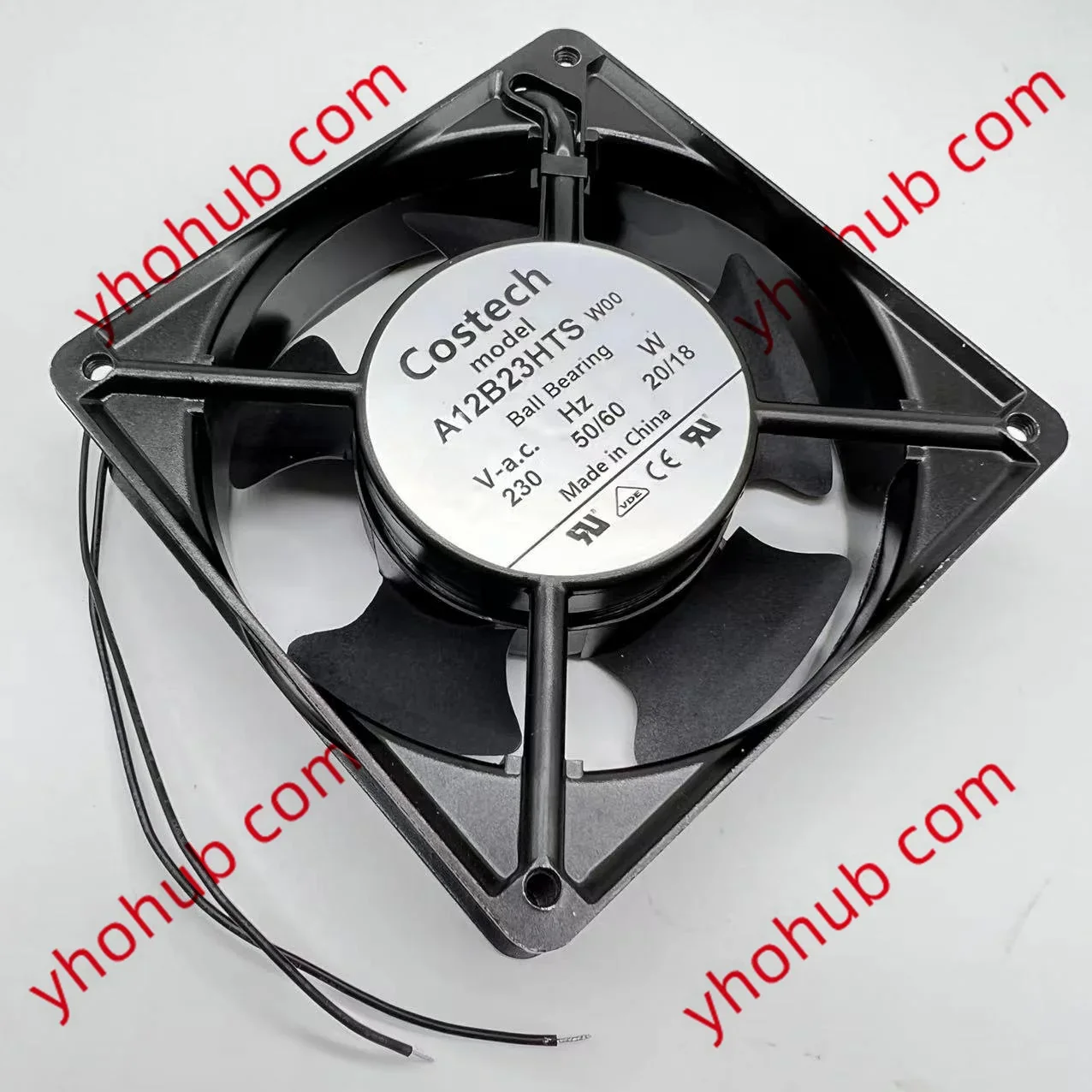 Costec A12B23HTS Server Square Fan AC 230V 120x120x38mm 2-Wire