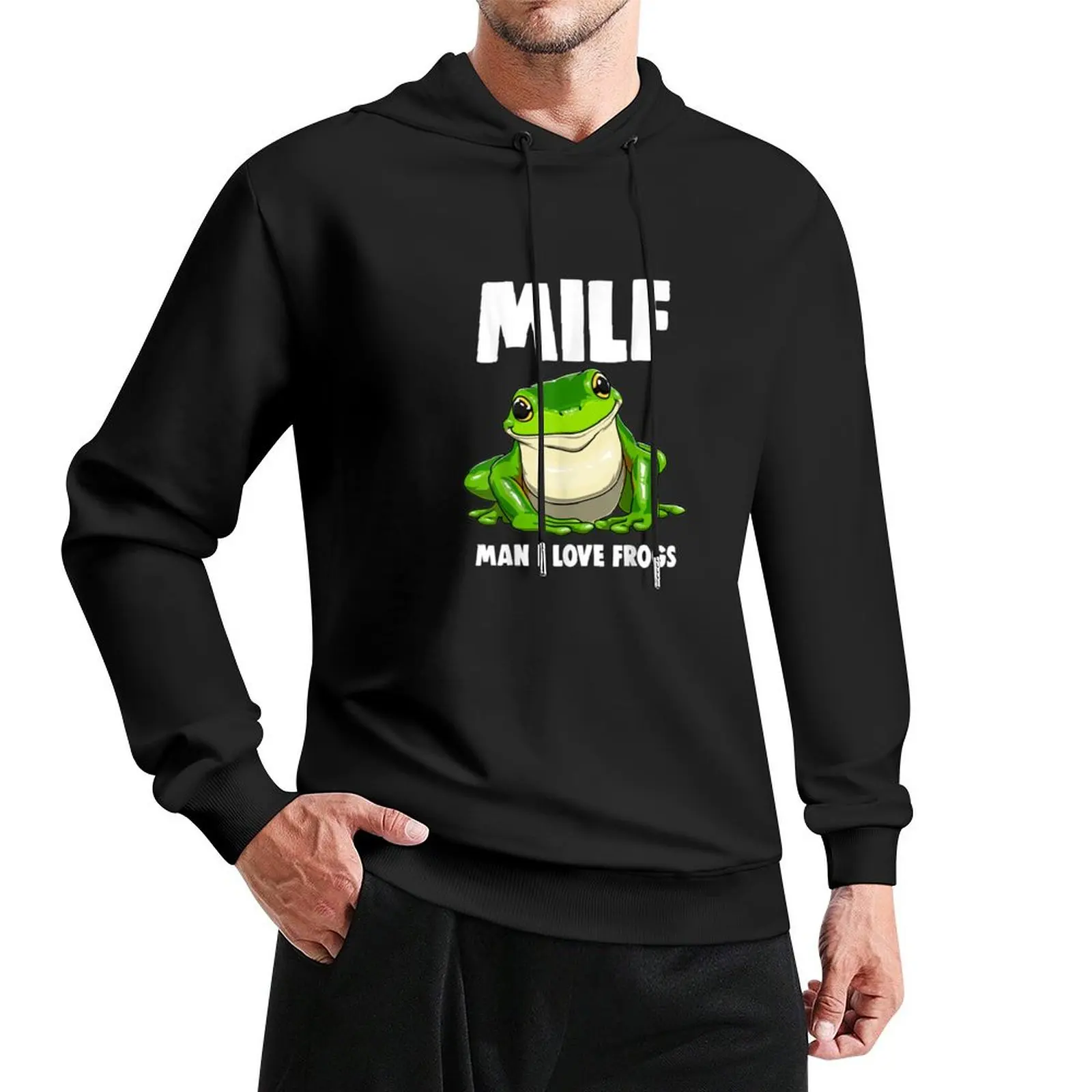 

Funny Man I Love Frogs s Frog Love Pullover Hoodie streetwear men men's hoodies