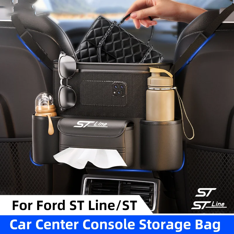 Car Middle Seat Storage Bag For Ford ST STLine Kuga Fiesta Large Capacity Seat Back Storage Handbag Holder Storage Hanging Bag