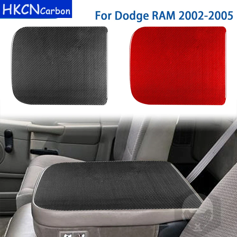 For Dodge RAM 2002 2003 2004 2005 Accessories Carbon Fiber Car Interior Armrest Box Panel Trim Sticker Decoration