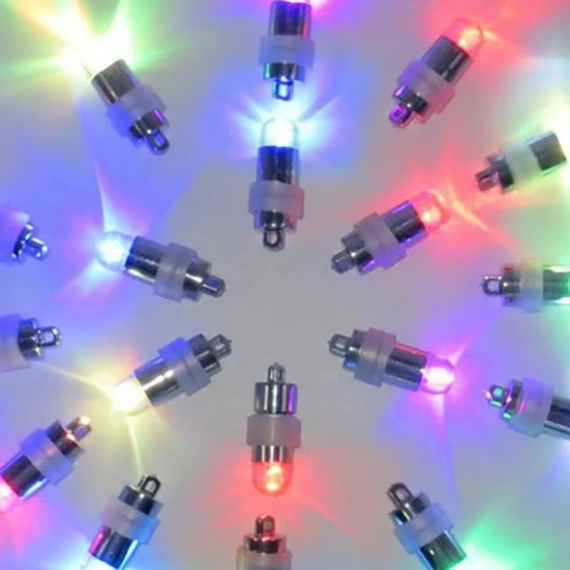 5PCS Miniature Wireless Waterproof Electroplating LED Model Rotating Switch Light DIY Dollhouse Balloon Party Creative Lamp Toys