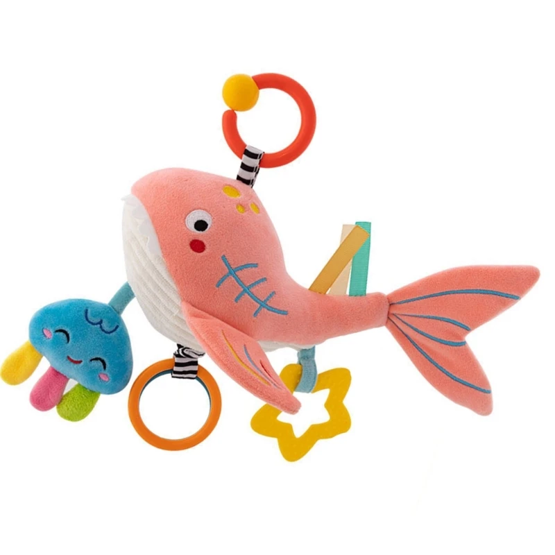 Musical Baby Crib แขวนของเล่นสัตว์ Rattles สำหรับ Visual Auditory Development 15UB