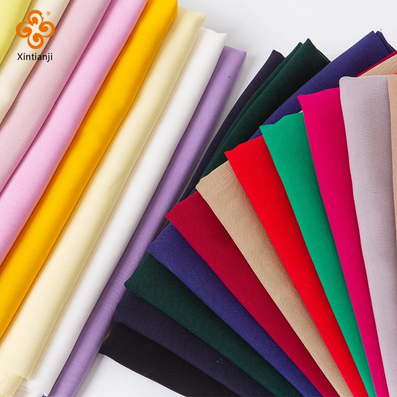 Tela de viscosa 100% de 23 colores, tela de rayón suave y transpirable de verano de media yarda para uso en prendas, costura de vestido, forro, Material superior DIY