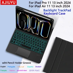 Keyboard Case For iPad Pro Air 11 13 2024 12 9 Inch Keyboard Case iPad 9th 10th Generation Air 5 4 10.2 9.7 6th Case Magic Cover