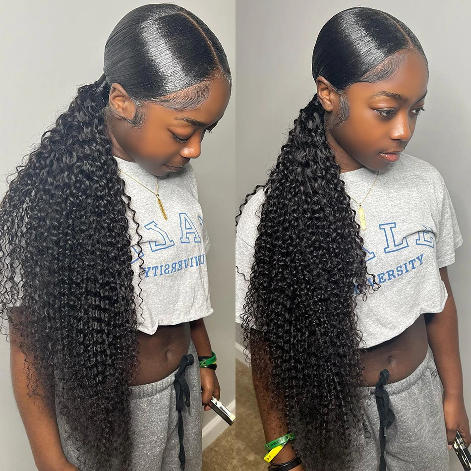 Bundel Rambut Manusia Gelombang Dalam Mossily Rambut Keriting Tenun Brasil 30 40 Inci Rambut Manusia Alami Bundel Rambut Gelombang Longgar Remy