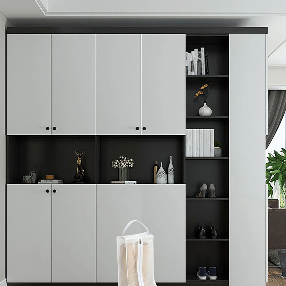 

2Pcs Portable Boot Storage Bags Transparent Dustproof Shoe Organizer Bag Space Saving Protector for Travel Home Shoe Storage