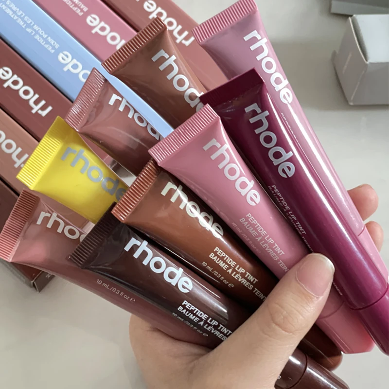 Hot Rhode Colada Honey Mango Lip Balm Peptide Smoothing Lip Gloss Waterproof Moisturizing Shimmer Lipstick Daily Care Makeup