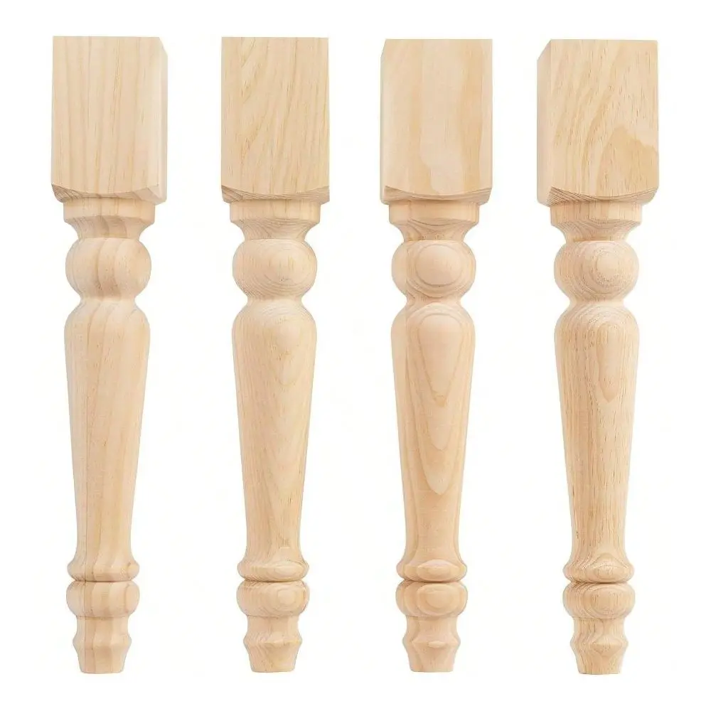 

Knotty Pine Chunky Cottage Bench Legs Made In USA Replacement Coffee Table Legs Set Of 4 Dimensions 2.75x 16