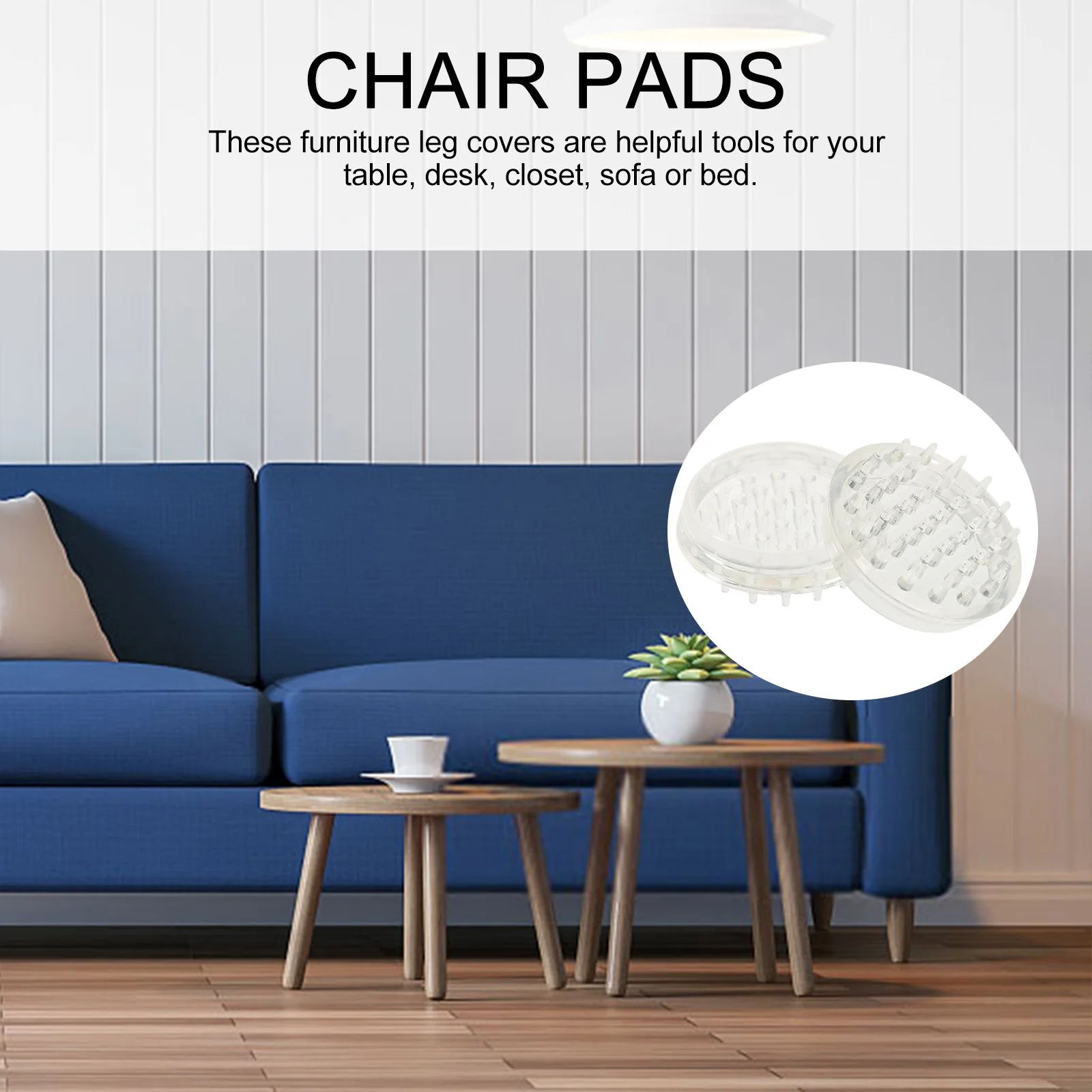 

8Pcs Chair Leg Floor Protectors Non-Slip Furniture Pads for Hardwood Floors Scratch Prevention Easy Install Couch Table Bed