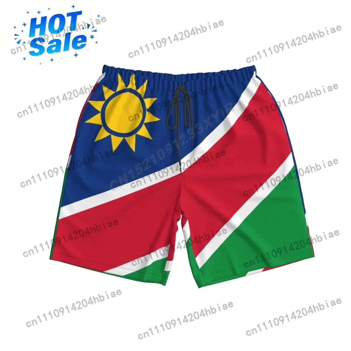 Summer Men's Namibia Flag Beach Pants Shorts Surfing M-2XL Polyester Swimwear Running view 4