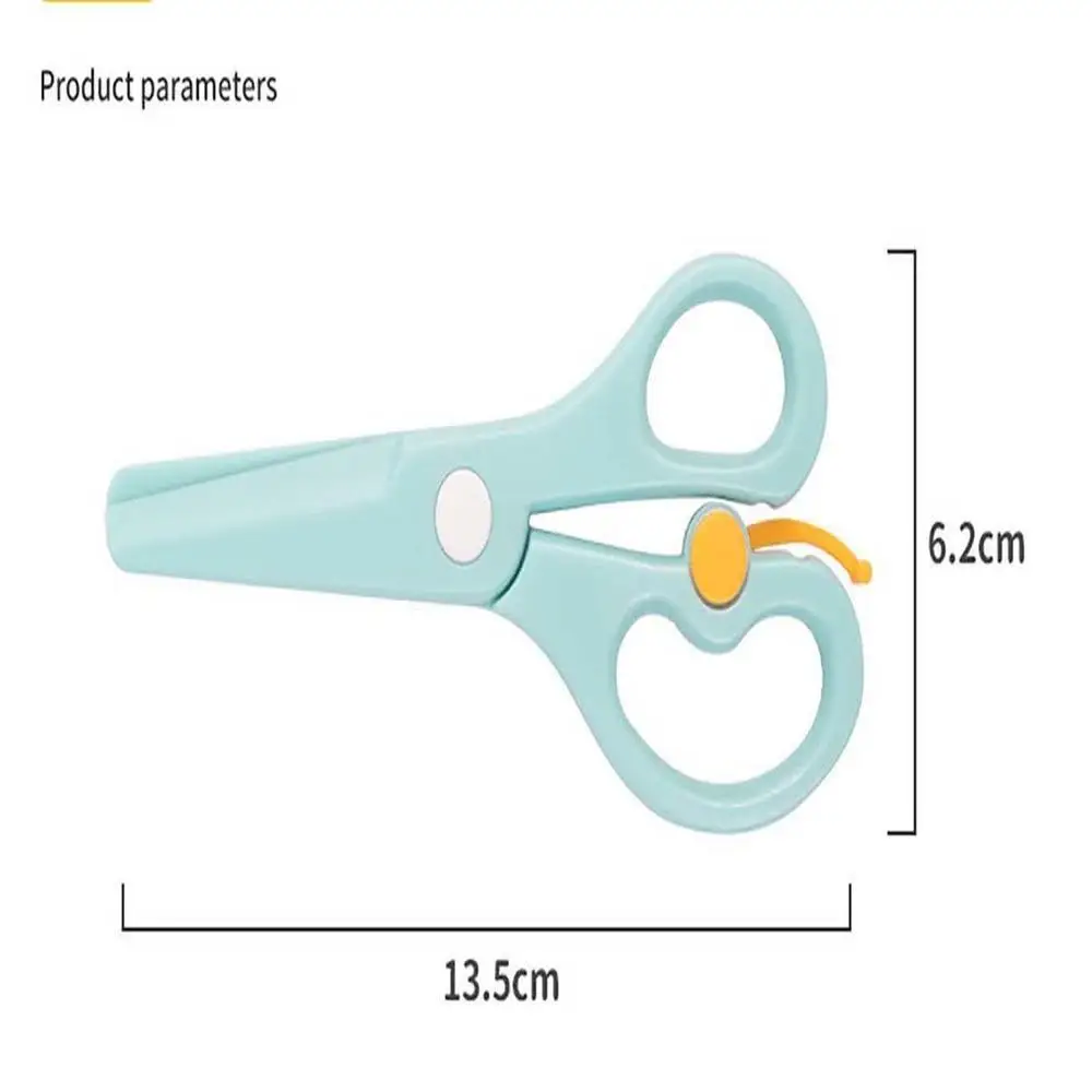 Mini tijeras de plástico de cabeza redonda de seguridad para niños, suministros de corte de papel para escuela de jardín de infantes, 1 piezas, 135mm, nuevo