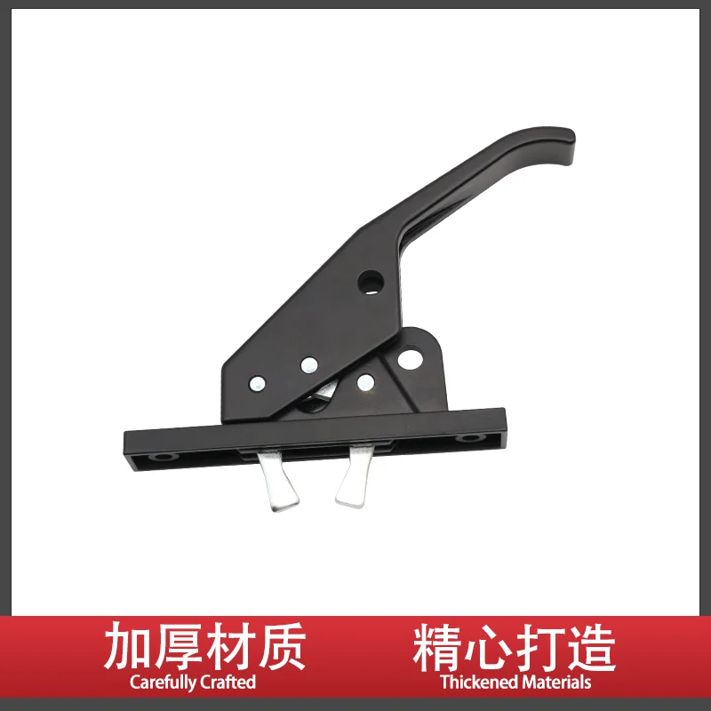 خزانة توزيع الآلات الصناعية السوداء من سبائك الزنك، خزانة الجهد العالي، قفل مقبض سريع الفتح #4