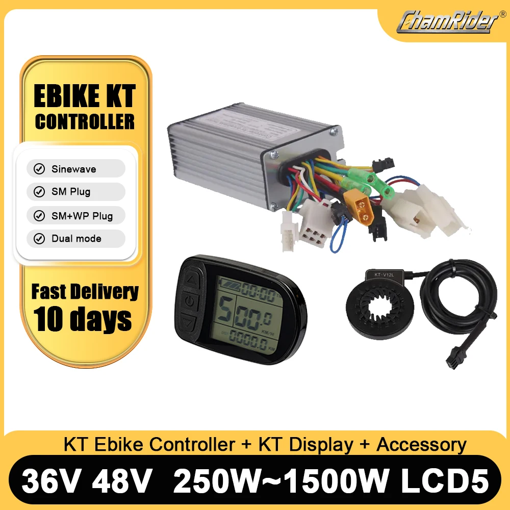 

Bafang KT Controller LCD5 Display Motor, Ebike Controller, 36V, 48V, 52V, 1500W, 1000W, 500W, 350W, 250W, Dual Mode Sinewave PAS