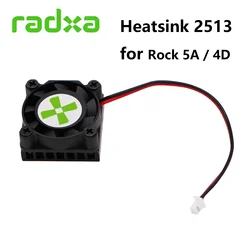 Radxa Heatsink 2513 for Rock 4D / Rock 5A Aluminum Cooling Fan For Rock 5A Single-board Computer