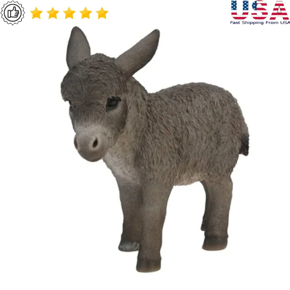

Realistic Baby Donkey Statue Looking Right Indoor Decor Durable Polyresin Gift Idea Exquisite Detail 12.99x5.12x12.40 Inches