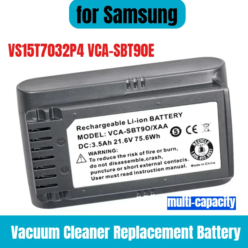 

5000mAh 21.6V for Samsung JET70 VS15T7032P4 VCA-SBT90E Vacuum Cleaner Replacement Battery