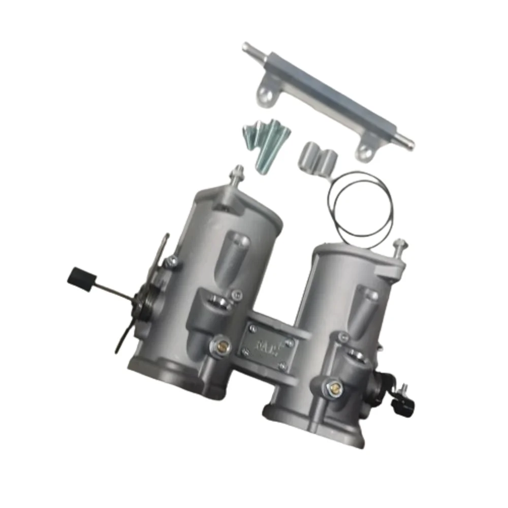 

FAJS NO T5-6 55DCOE THROTTLE BODY WIHT FUEL RAIL Can Replace DCOE Carburetor Perfectly, Convert Carburetor to EFI, Silver