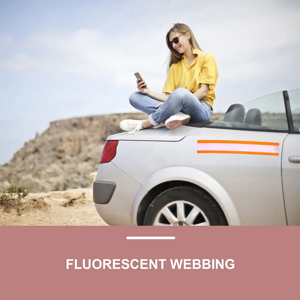 5 メートルの反射ストリップは服に縫い付ける安全ウェビングトリムジャケットベストバッグ用高視認性耐候性