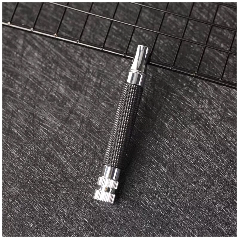 YAQI Classic Wet Shaving Accessory 91mm Length Black Chrome Brass Safety Razor Handle Wet Shave Tools Best Gift for Men