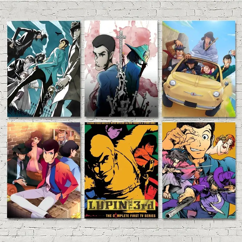 Classic Anime L-Lupin the T-Third Manga Posters HD Print Vintage Wall Art Decor for Home Study Room