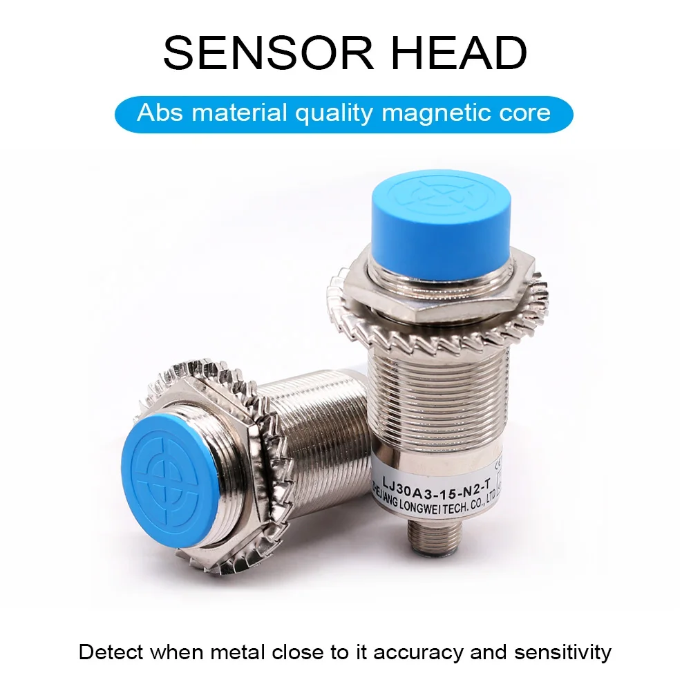 AUCHTEL IP65 M30 Inductance Proximity Sensors 4pin Connect Cable NPN PNP DC10-30V Cylindrical Metal Approach Detect Switch