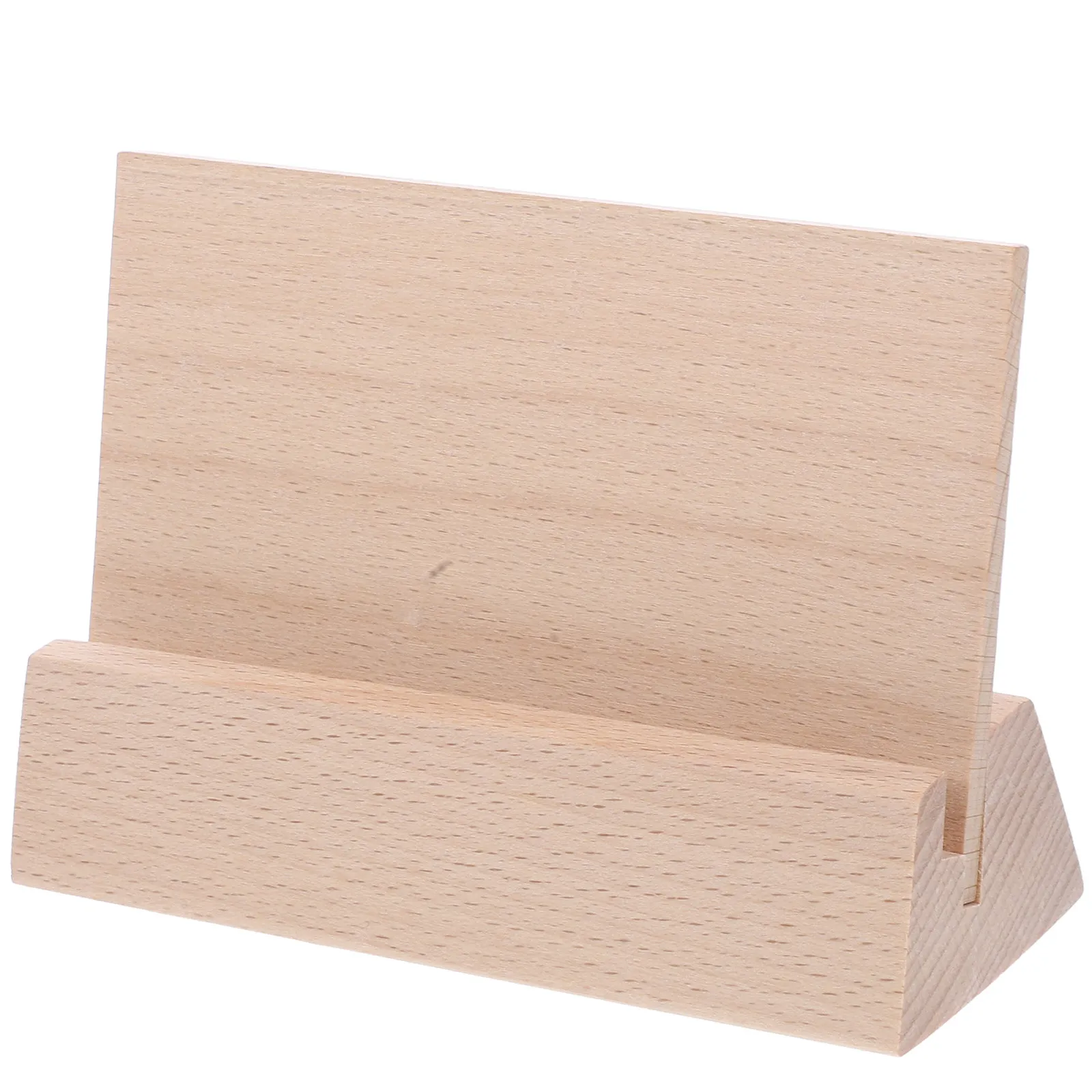 Wooden Cards Base Table Picture Holder Calendar Display Rack Slot 7Mm Holds 14 Pages Versatile Desk Organizer Rustic Decor