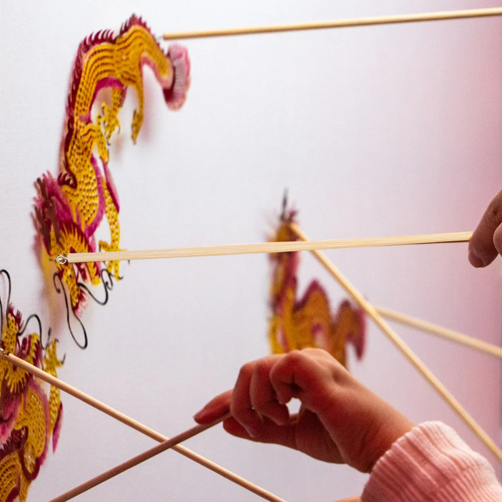 Bâtons de contrôle de marionnettes en bois massif, 10 pièces, tiges de Manipulation pour bricolage, pour ombre de marionnettes à main, bâtons artisanaux en bois