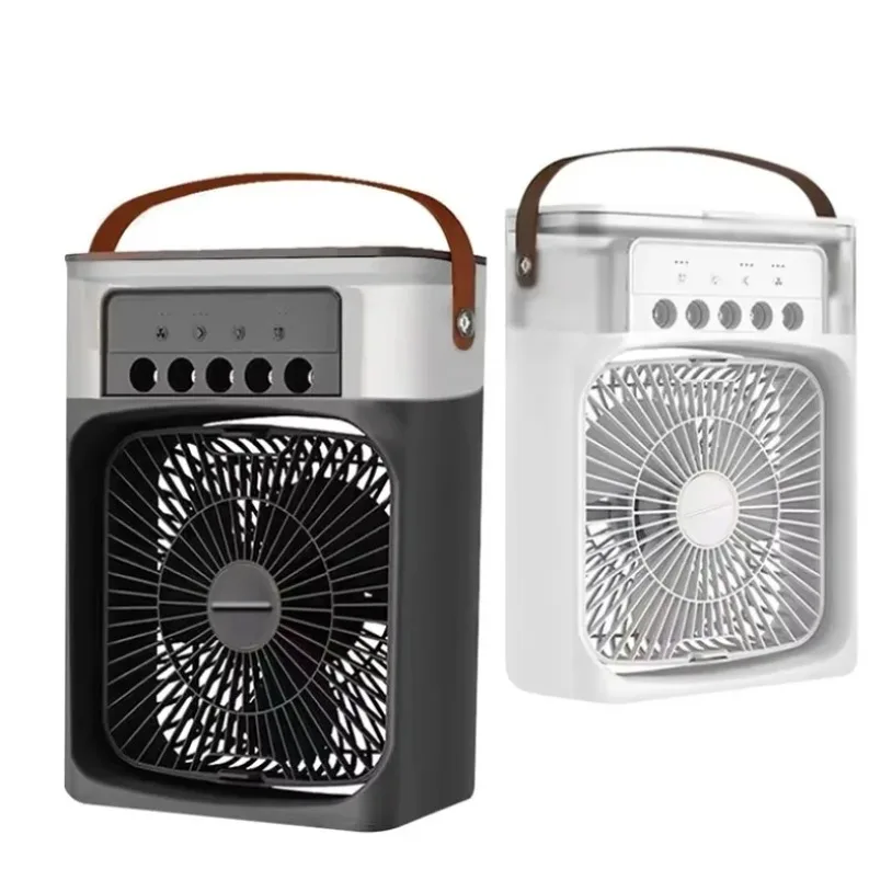 Portable Summer Multifunctional Desktop Fan Air Humidifier Five-hole Spray Fan 3 In 1 Silent Air cooler Practical Cooling Fan