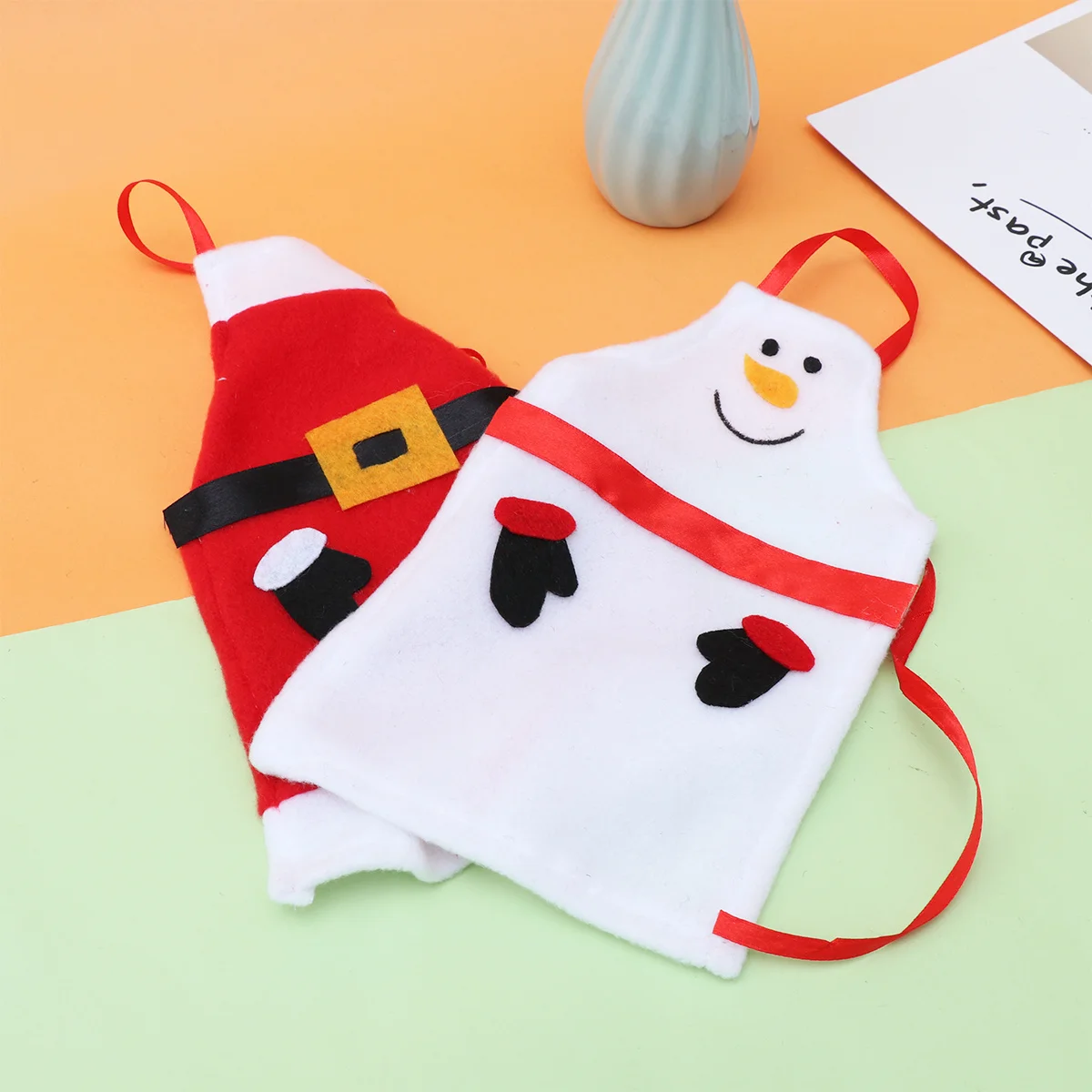 2 قطعة عيد الميلاد الديكور زجاجة النبيذ كم الغطاء الواقي لأدوات المائدة الطرفية الأحداث المنزلية ديكور غطاء زجاجة النبيذ