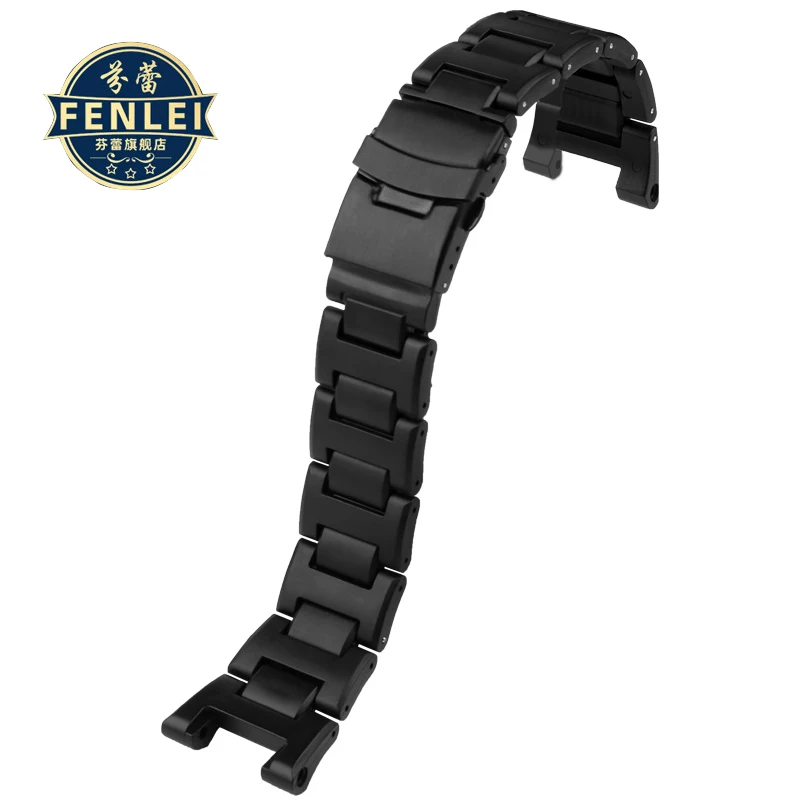 For Casio PROTREK Series PRW-7000 PRW7000FC PRW-7000X 5480 Plastic Refit Steel WatchStrap Mountaineering Watchband Black 27x13mm