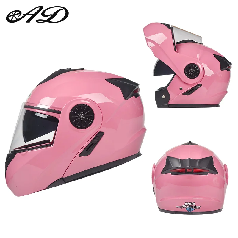 AD Factory Wholesale Open Face Motorcycle Helmet with Dual Visor Crash-Resistant ABS Motocross Riding Motorcycle Helmets Factory