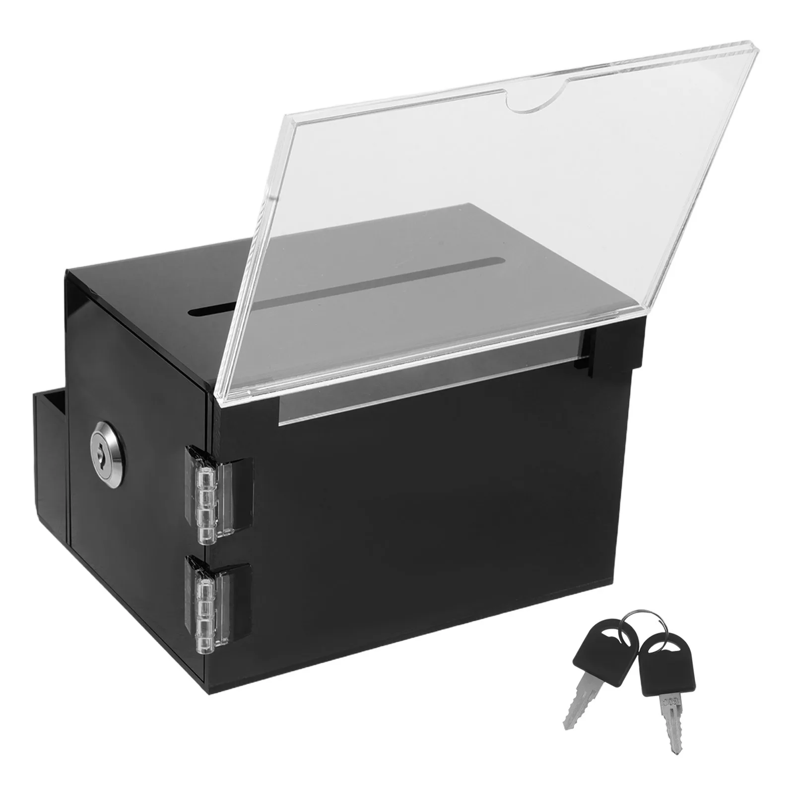 

Acrylic Tip Jar With Lock Small Storage Case For Crafts Donation Box Ballot Voting Raffle Ticket Holder Money Collection Box For