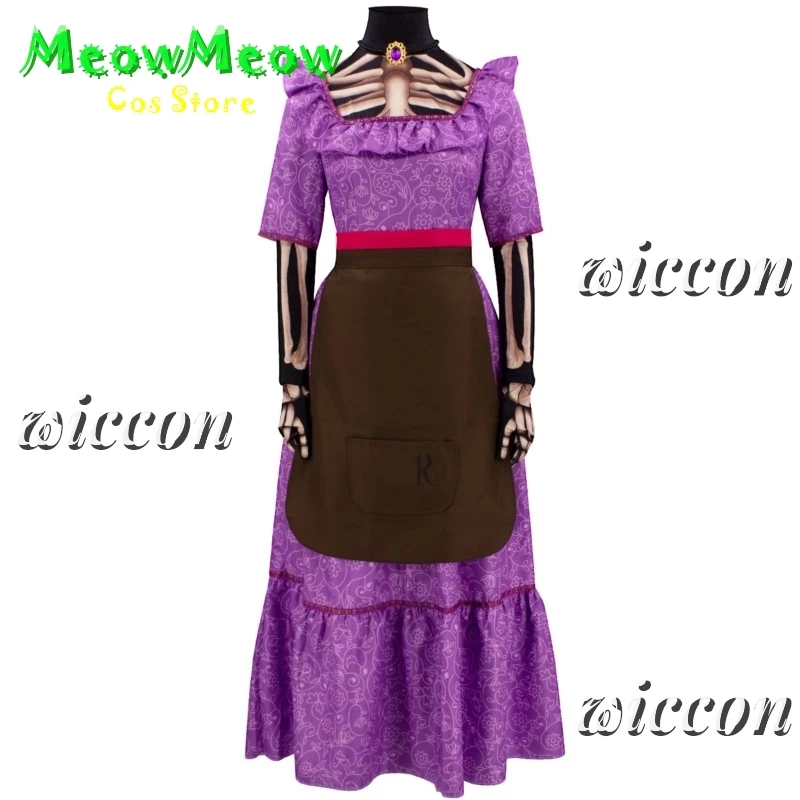 Movie CoCo Mama Imelda Costume Cosplay Girls Music Dreaming Around Halloween Family Party Fancy Purple Dress for Women