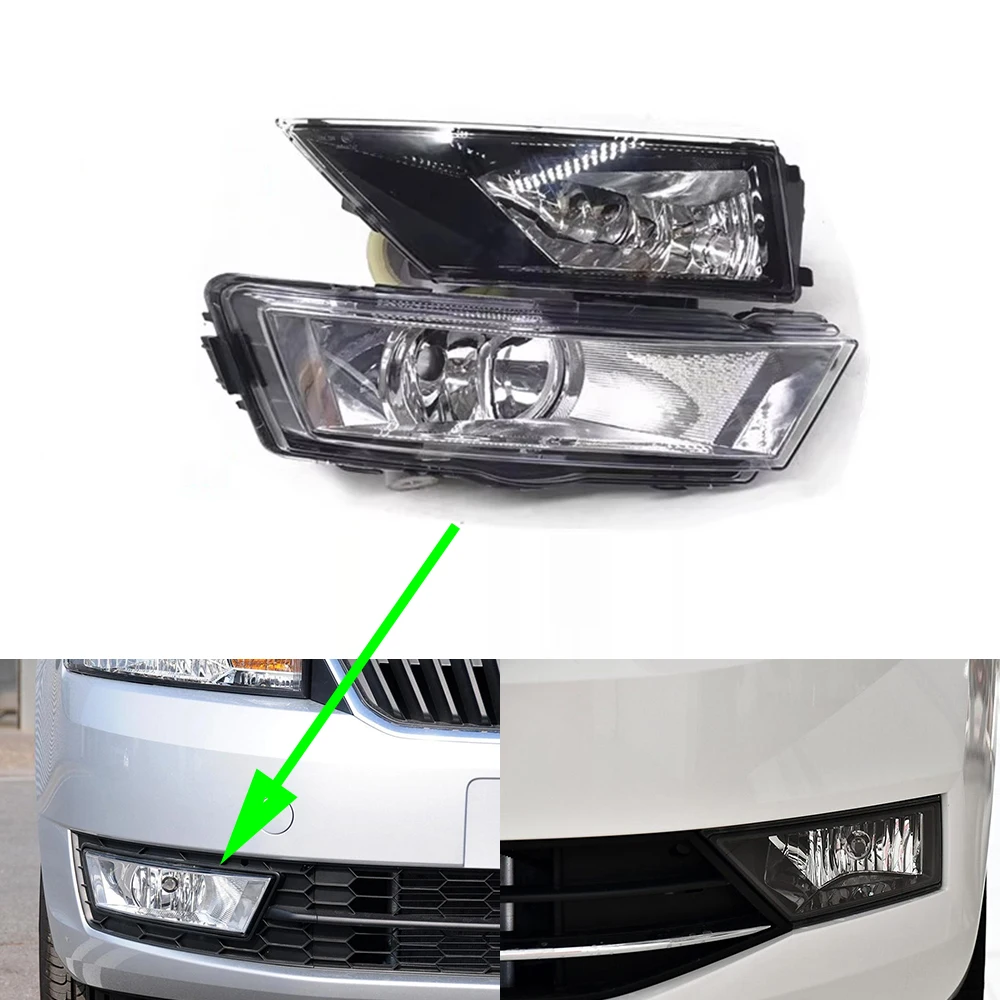 

For Skoda Rapid 2013 2014 2015 2016 2017 2018 2019 2020 Foglights Car Fog Lamp Auto Signal Lamp Front Bumper Fog Light Assembly