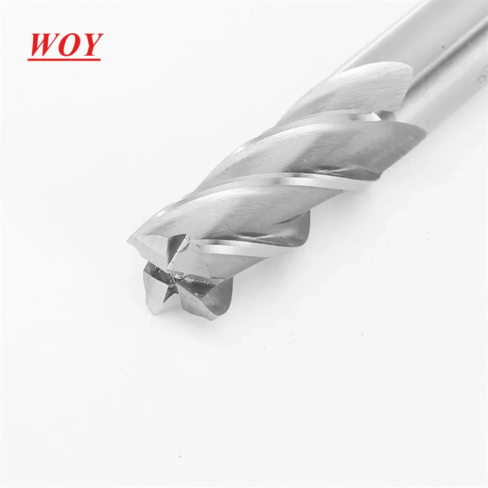 

WOY End Mills High Precision HSS Metal Cutter Cobalt D1-25mm 2 3 4 Flutes Teeth Aluminum Milling Tool Key Seater Router Bit