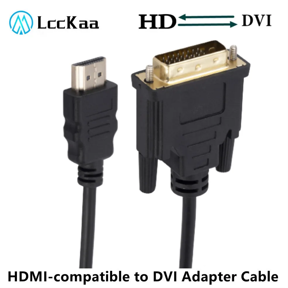 4K HDMI-compatible to DVI Cable DVI to HDMI-compatible DVI-D 24+1 Bi-Direction Adapter for HD TV XBOX DVD PS4 Laptop Tv Box