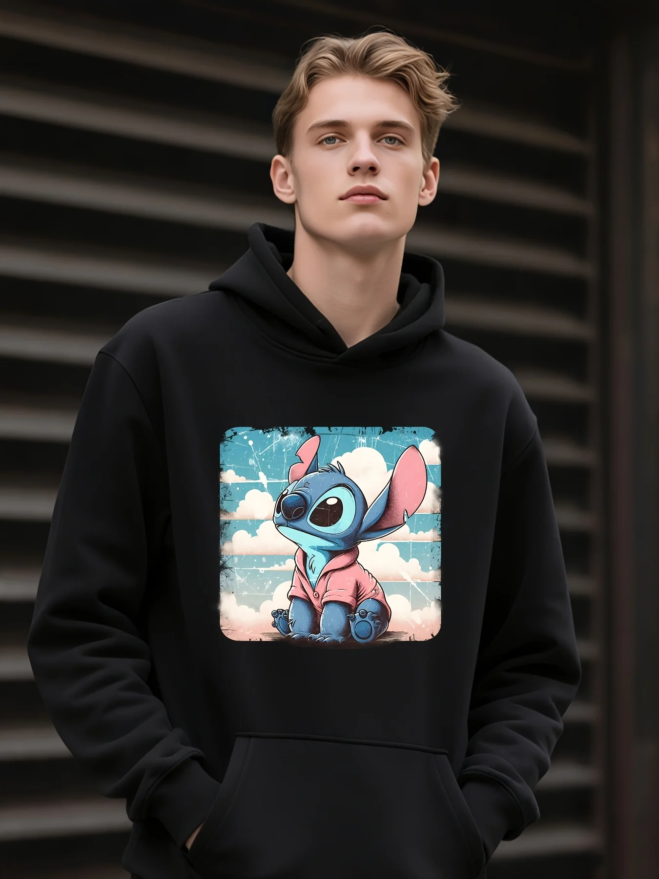 

Stitch Hoodie Men's Women's Parent-child Family Autumn Winter Boys Girls Oversized Hooded Sweater Casual Long-sleeved Top Y2k