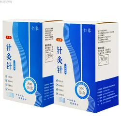 10Box=5000Pcs/ Lot Spring Handle Sterile Acupuncture Needle with tubes Beauty Micro needle ZhenJiu gua sha stainless steel