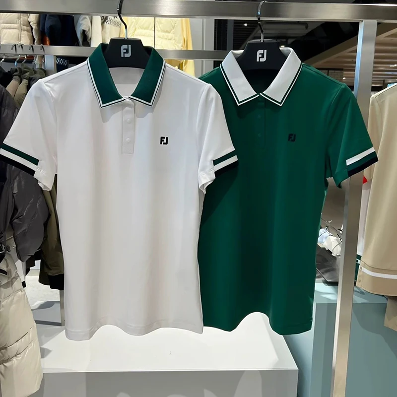 

Women's Golf Apparel Short-Sleeve High-Quality Athletic T-Shirt Sweat-Wicking, Pilling-Resistant, Slimming Polo Shirt